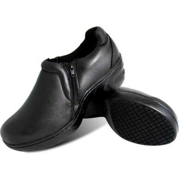 Lfc, Llc Genuine Grip® Women's Slip-on Zipper Shoes, Size 6.5M, Black 460-6.5M